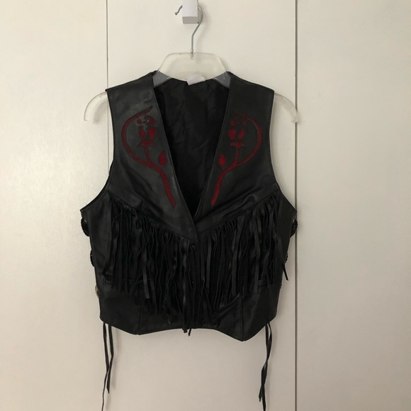 Leather Roses Vest - Picture 2 of 6